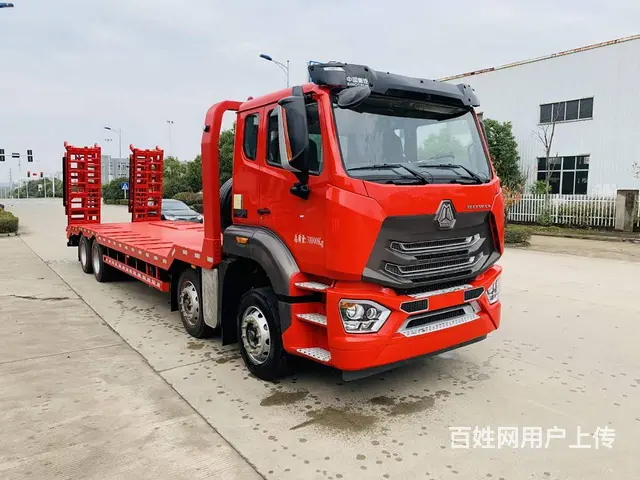 重汽大马力平板车 平板车挖机拖车生产厂家现车可送车 - 图片 2