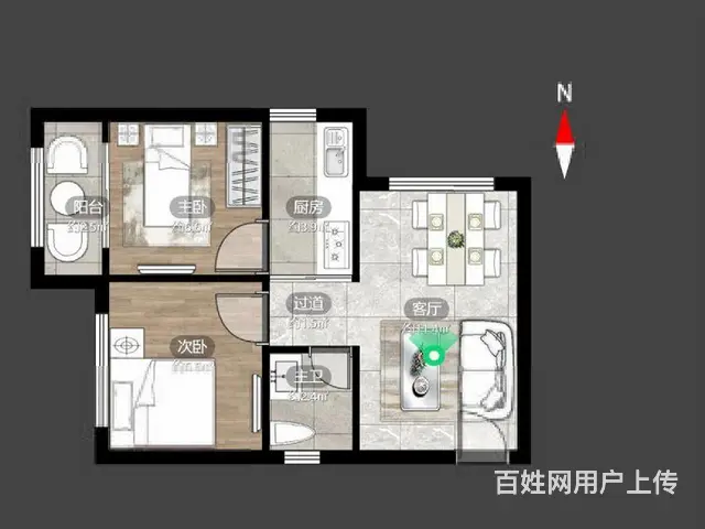 首付20万！稀 缺2室 得房率高 中上层 采光好 万和城七区 - 图片 8