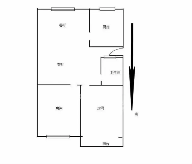 仓房小区四楼，两室两厅，家电齐全1200元一月 - 图片 10