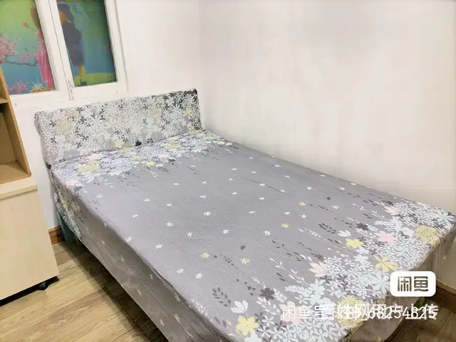 闲置布艺床处理，需要自提 - 图片