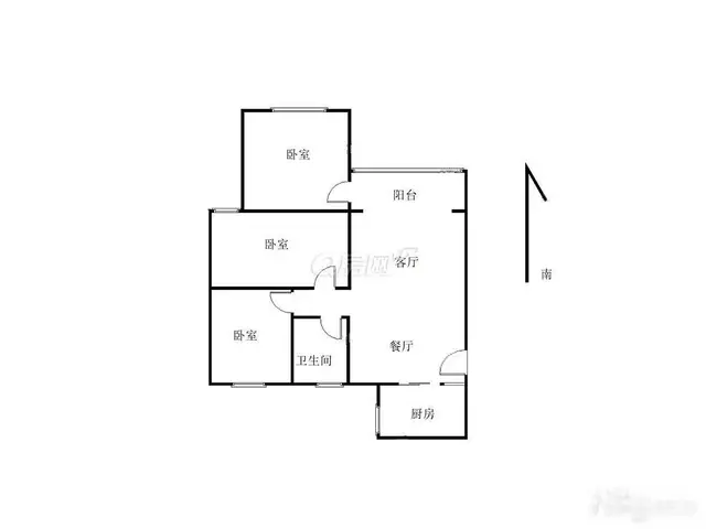 9中旁 鸿运花园 3室 78.6平 南向 全齐 2000/月 - 图片 11
