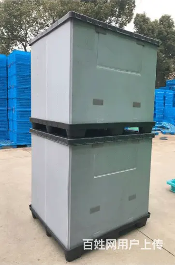 二手美团筐中空板箱折叠箱塑料保温箱水箱斜插箱周转箱 - 图片 3
