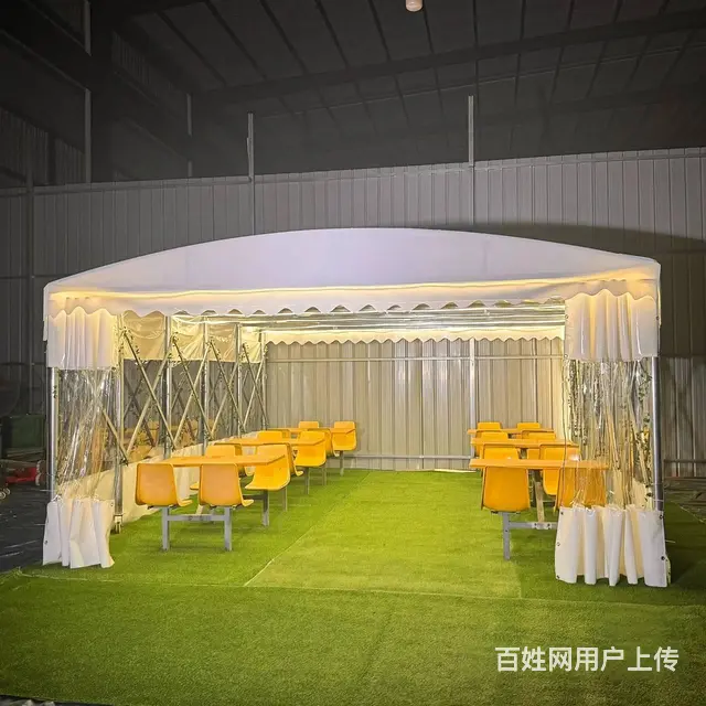 移动推拉雨棚厂家定做大型活动雨蓬推拉蓬电动雨棚帐篷 - 图片 1
