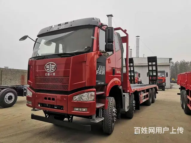陕西哪里买解放前四后八挖机平板车35吨挖机四桥拖车 - 图片 6