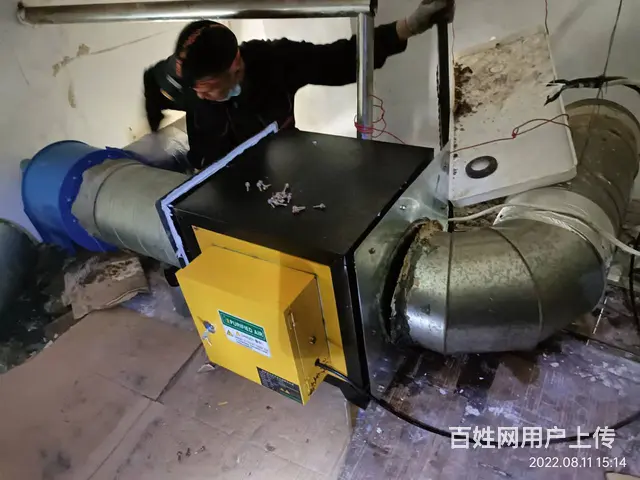 昆山大型饭店厨房油烟机净化器清洗风机维设计安装 - 图片 1