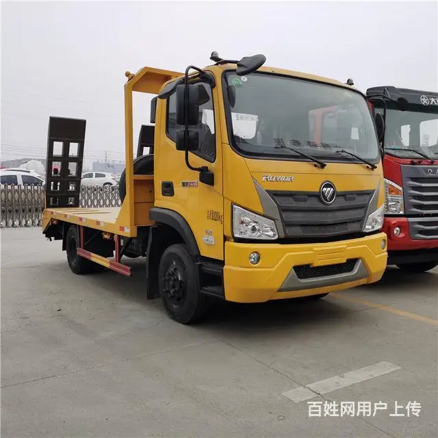 平板车 福田瑞沃单桥 板长5.3米 挖机拖车包送车 - 图片 2