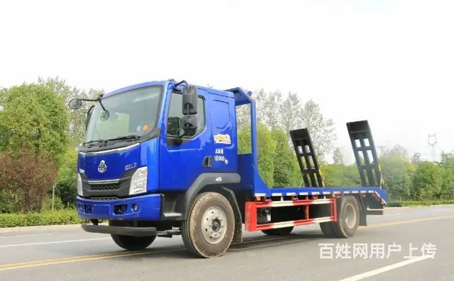 东风柳汽平板车厂家 拖8吨-35吨挖机压路机板车 - 图片 11
