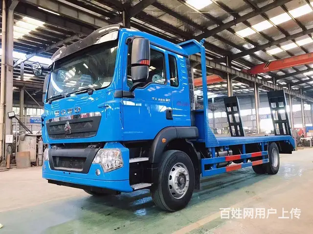 重汽豪沃G5X平板车　潍柴动力单桥平板车挖机拖车 - 图片 6