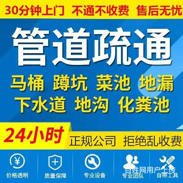 宜宾下水道疏通维修，专业快速 - 图片 1
