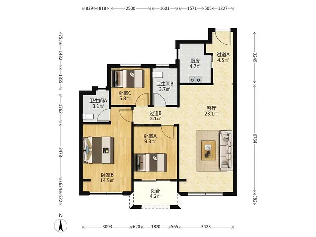 后排中间楼层+全新未住过+满两年无个税+草桥 - 图片 9
