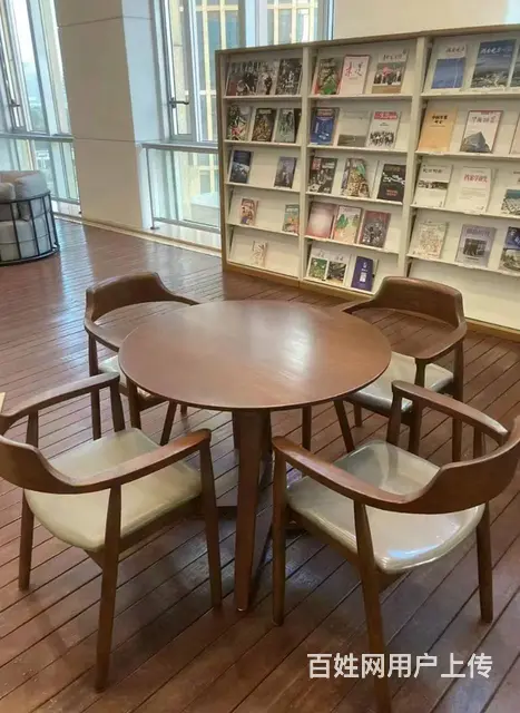 洽谈桌休闲奶茶咖啡一桌四椅接待桌钢架桌员工桌前台 - 图片 5
