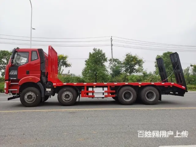 解放新款前四后八挖机板车 平板车 厂家报价 - 图片 4