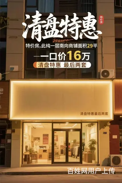 16万一套商铺纯一层29平 - 图片