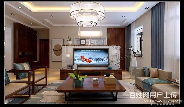 不一样的新中式，大通米兰花园150㎡三居设计！ - 图片 1