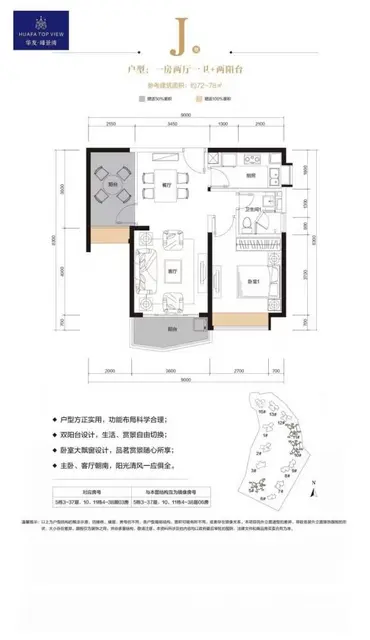 华发峰景湾 采光好 看海景 全新精装 空房出租 可配齐 - 图片 9