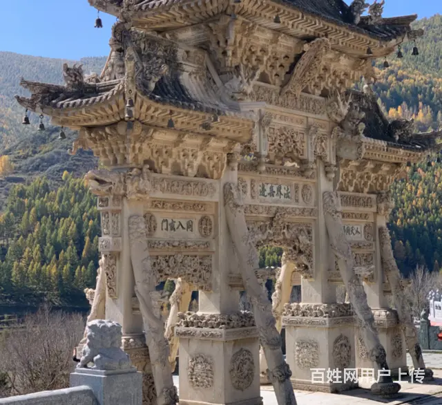 石雕牌楼#传统建筑#大型仿古石雕 - 图片 1
