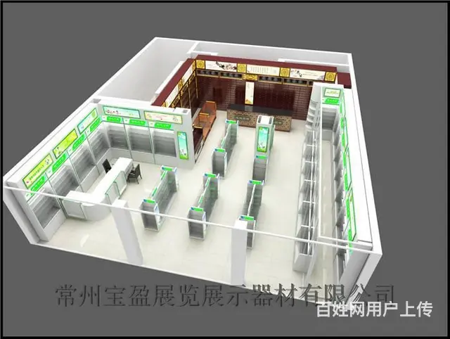 常州药店装修设计，柜台货架定做厂家，药店背柜制作 - 图片 7