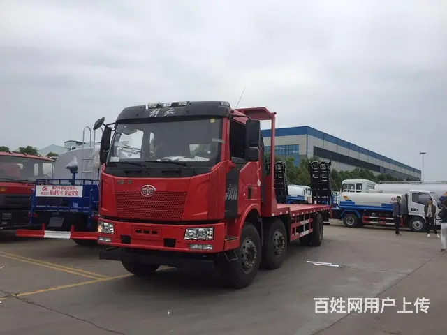 解放小三轴平板车 运输220中型挖掘机木头管道拖板 - 图片 6