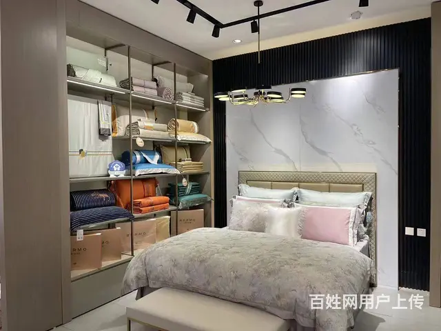 家纺床品展柜，展台定做，家纺店设计，装修，货柜定做 - 图片 6