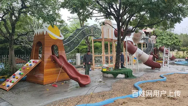 幼儿园木质组合滑梯 - 图片 8