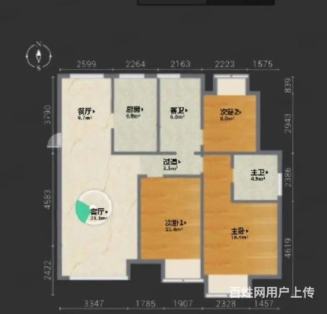 旁锦凤溪三室两卫观景房有钥匙随时看房！ - 图片 9