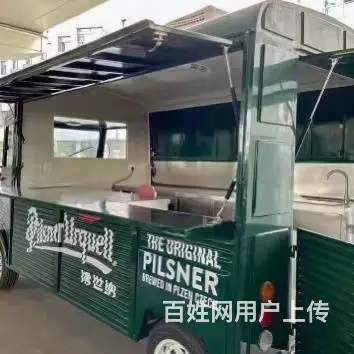 电动四轮小吃车餐车烧烤铁板油炸关东煮美食车夜市摆地 - 图片 3