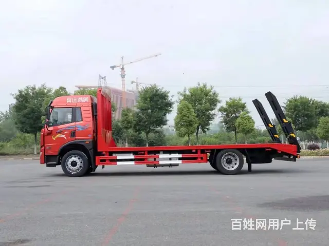 解放龙V平板车 稳定型低板挖机拖板车厂家现车包上户 - 图片 8