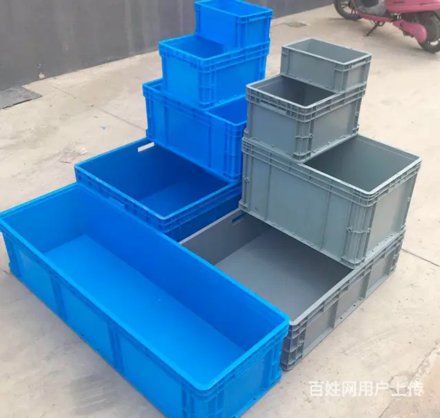 塑料折叠筐美团筐双色颠倒箱零件盒塑料保温箱单冻器 - 图片 4