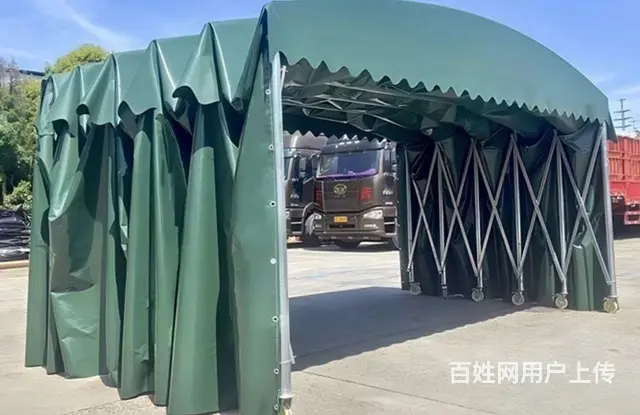 推拉雨棚大型户外仓库活动伸缩帐篷大排档汽车棚 - 图片 6