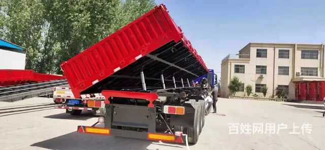 现车标箱侧翻自卸半挂车，轻型全新 - 图片 1