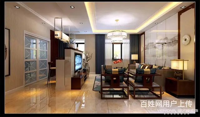 不一样的新中式，大通米兰花园150㎡三居设计！ - 图片 3