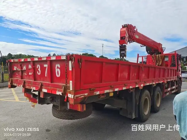 二手陕汽德龙12吨5节臂随车吊23年准新车个人便宜 - 图片 2