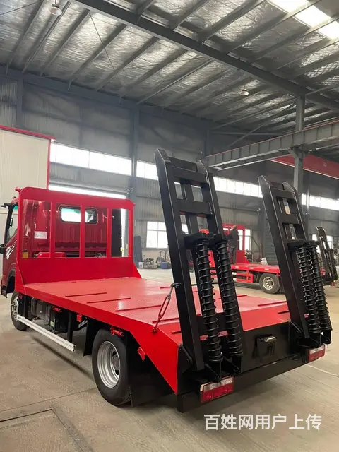 4.2米蓝牌挖掘机拖板车 平板拖车 各品牌齐全 - 图片 2