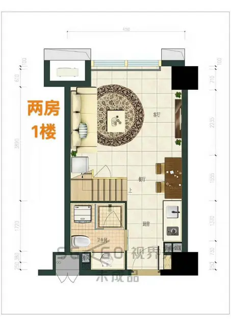 萧山南站 浙二医院新址旁 地铁口精装两房公寓 - 图片 6