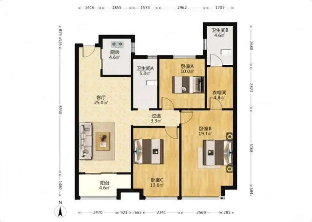 拎包入住571080189.57平简装修165.00万元 - 图片 5