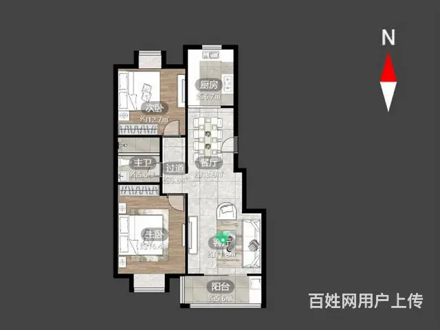 三井小學太湖明珠苑精装2房，南北通透，空置，满2，有图 - 图片 9