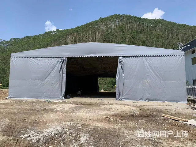 推拉雨棚户外工作棚篮球场雨棚仓库蓬物流篷医药棚通道 - 图片 1
