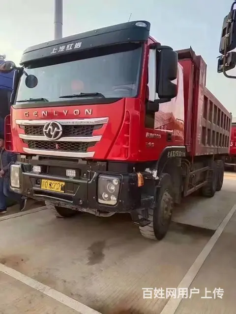 国五 二手上汽红岩杰狮后八轮自卸车 390马力 - 图片 1