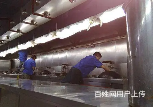 昆山锦溪学校单位食堂油烟机清洗公司 油烟管道清洗 - 图片 3