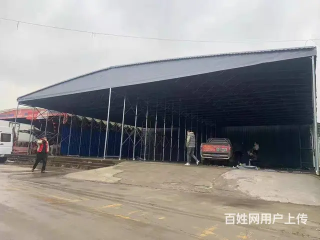 电动推拉雨棚仓库棚篮伸缩蓬篮球棚收缩帐篷遮阳棚活动 - 图片 2