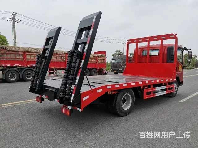 重汽豪曼单桥 拉120型135型挖机平板车 包送车 - 图片 6