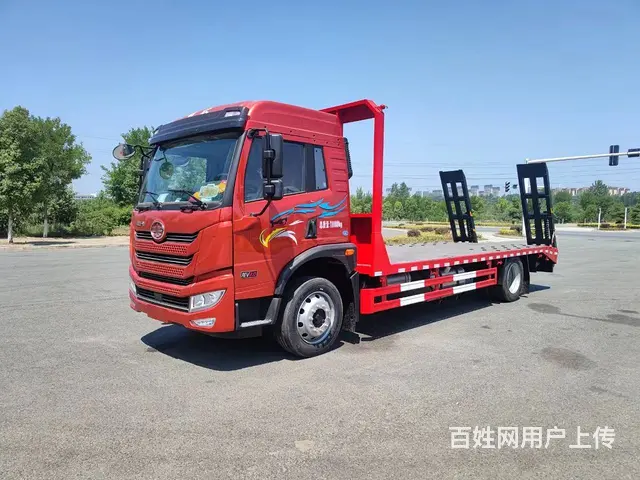 解放龙V平板车 稳定型低板挖机拖板车厂家现车包上户 - 图片 7