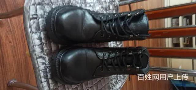 九九新正品警用牛皮棉皮靴 - 图片 1