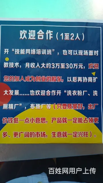 找合作开幼儿园和“技能网络培训班”等（1至2人） - 图片 1