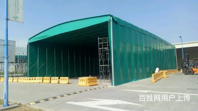 户外移动推拉大型帐篷夜市伸缩式折叠雨棚活动收缩遮阳 - 图片 5