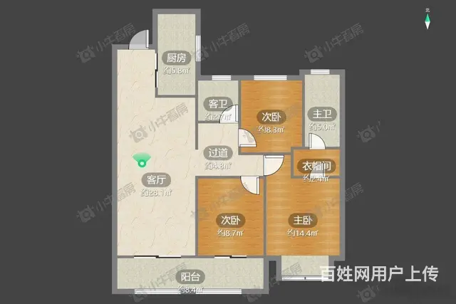 朗诗競园旁 弘阳天下锦3室中上好楼层 三朝南双阳台好户型 - 图片 10