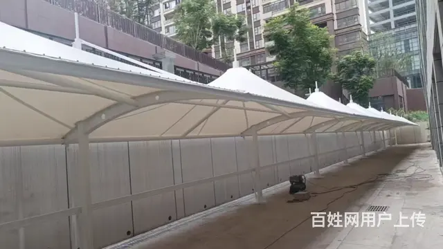 膜结构车棚汽车停车棚小区电动车充电桩棚遮阳雨棚 - 图片 2