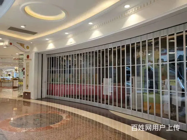 苏州铝合金折叠门，商场水晶透明折叠推拉门定做 - 图片 1