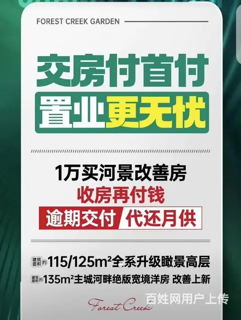 一万买林溪上苑河景房，交房付首付逾期代还月供 - 图片