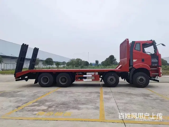 仙桃解放轻量化前四后八平板运输车30吨挖机拖车可送车上门 - 图片 5